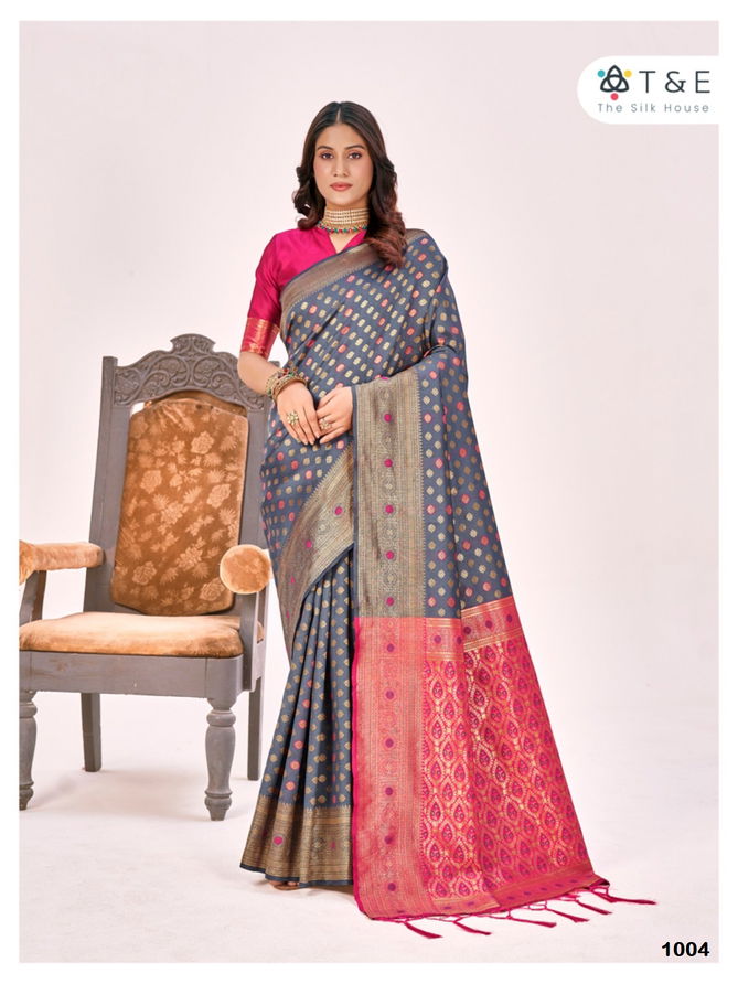 T And E Aagman Designer Silk Saree Catalog